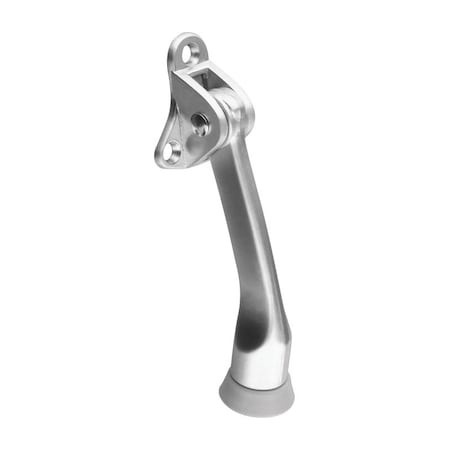 National Hardware National Hardware Zinc w/Rubber Tip Satin Chrome Silver Kick-Down Door Holder Mounts to door N273-532